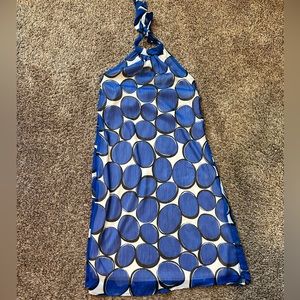 Fun, eclectic halter dress